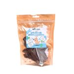 Szárított nyúlhús csík jutalomfalat kutyának, répával és almával.