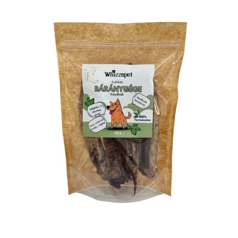 Természetes, szárított báránygége jutalomfalat kutyának.