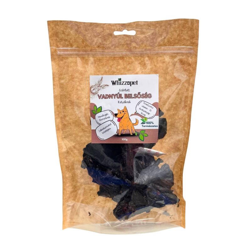 Szárított vadnyúl belsőség jutalomfalat kutyának - szív, máj, vese, tüdő.