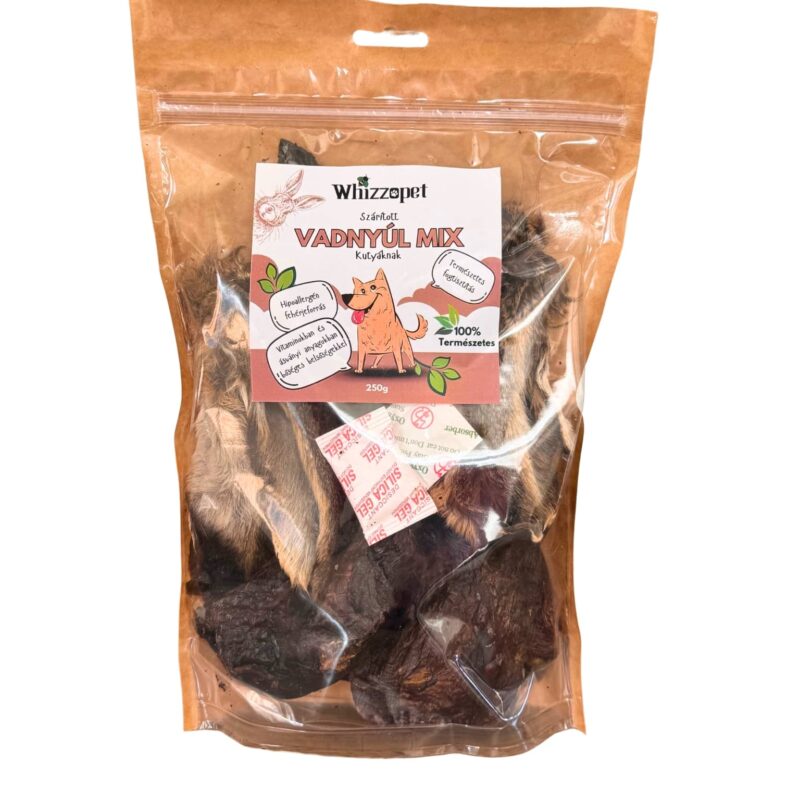 Szárított vadnyúl mix jutalomfalat válogatás kutyának.