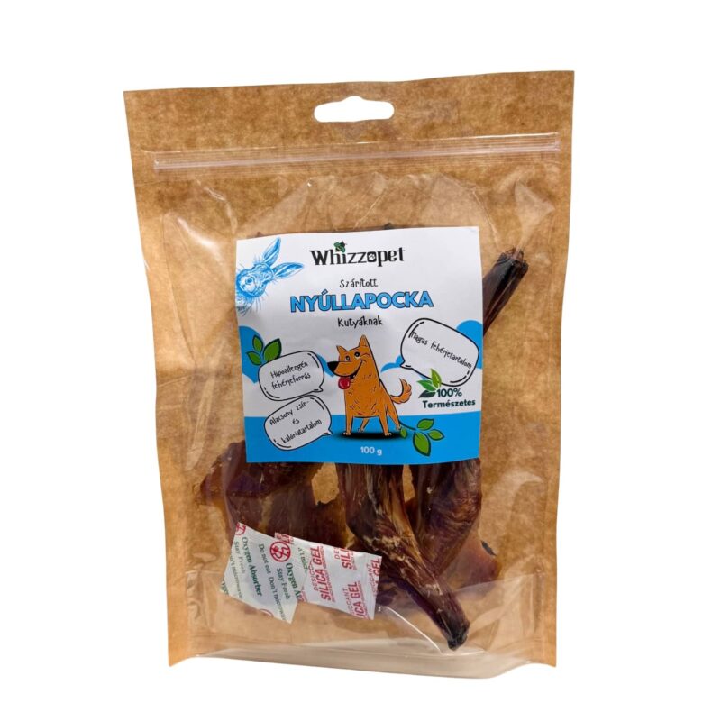 Szárított nyúllapocka jutalomfalat kutyának - hipoallergén fehérjeforrás.