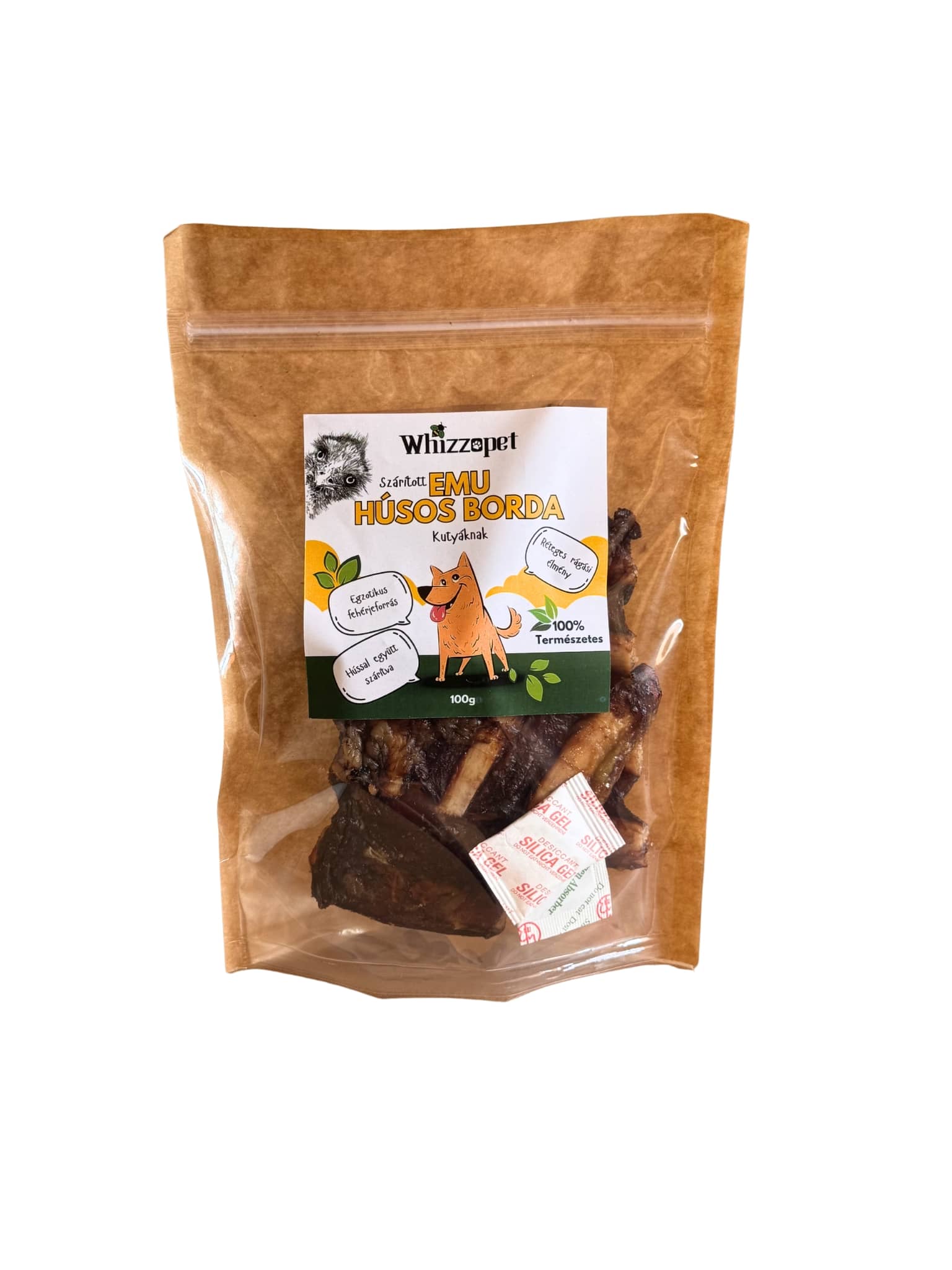 Szárított emu húsos borda kutyáknak.