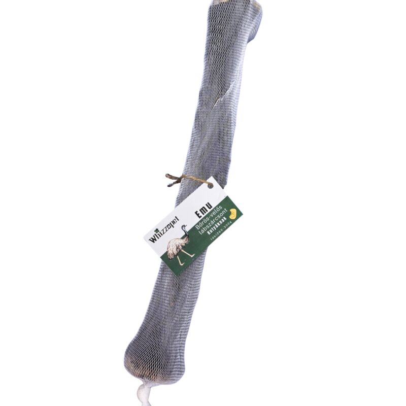 Szárított emu bőrös-velős lábszárcsont kutyáknak.