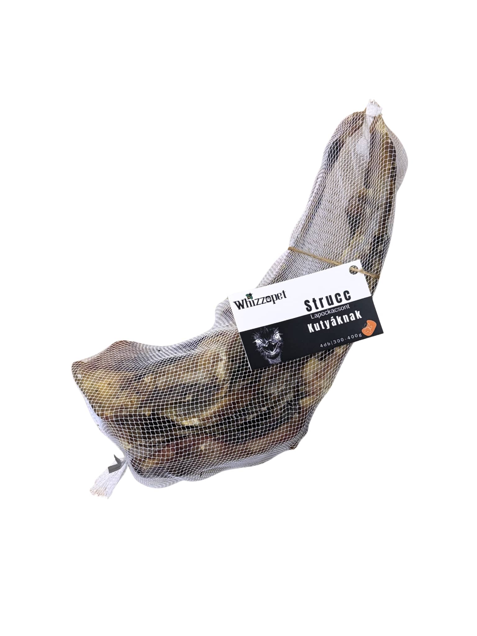 Szárított strucc lapockacsont kutyáknak, természetes rágócsont.