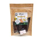 Whizzopet prémium szárított emu húscsík 100g-os kiszerelésben, visszazárható csomagolásban kutyáknak.